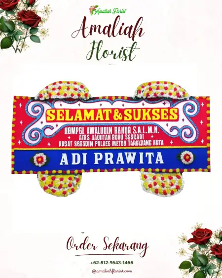 Papan Bunga Ucapan Selamat Moro
