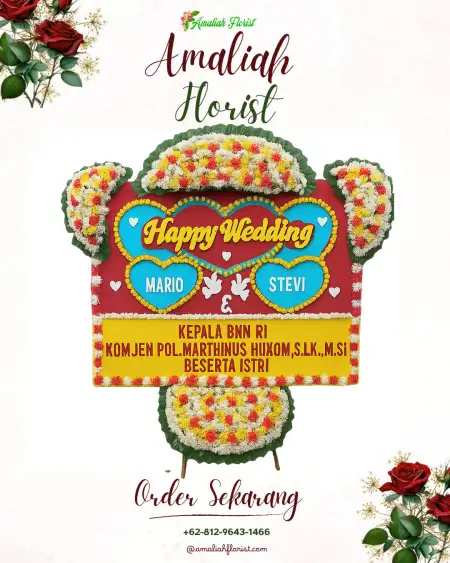 Papan Bunga Pernikahan Moro